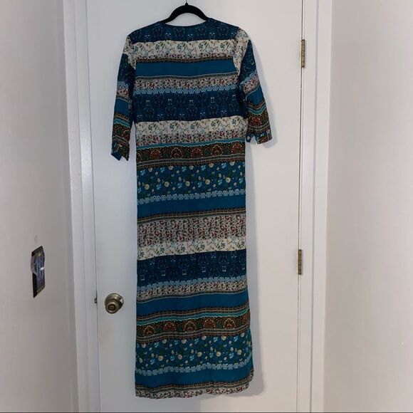 Boho Hippy Western Maxi Button Up Dress - Picture 12 of 12